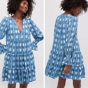 POMANDER PLACE TUCKERNUCK BLUE IKAT KENZO DRESS
